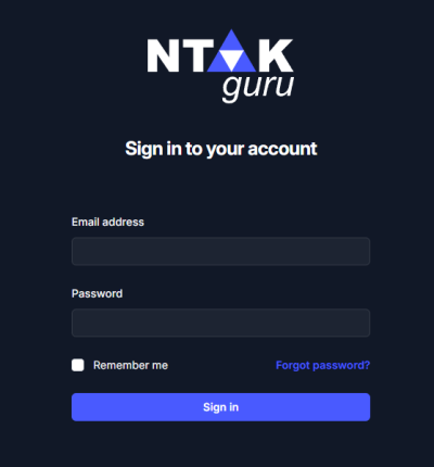 Login with email felület